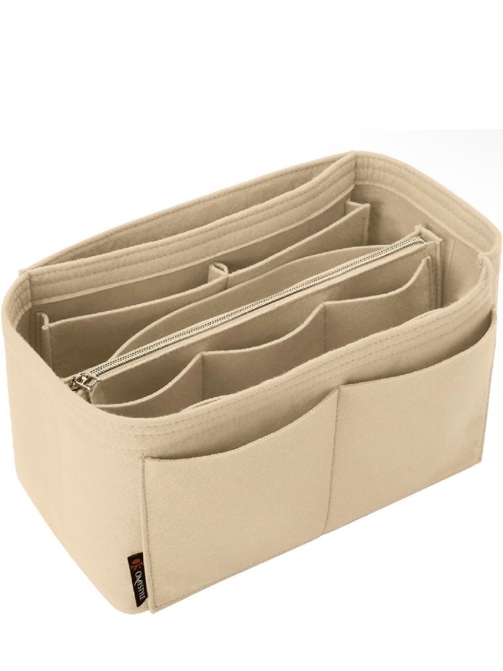 Organizer Insert Tote Bag - Beige Felt Purse Organizer